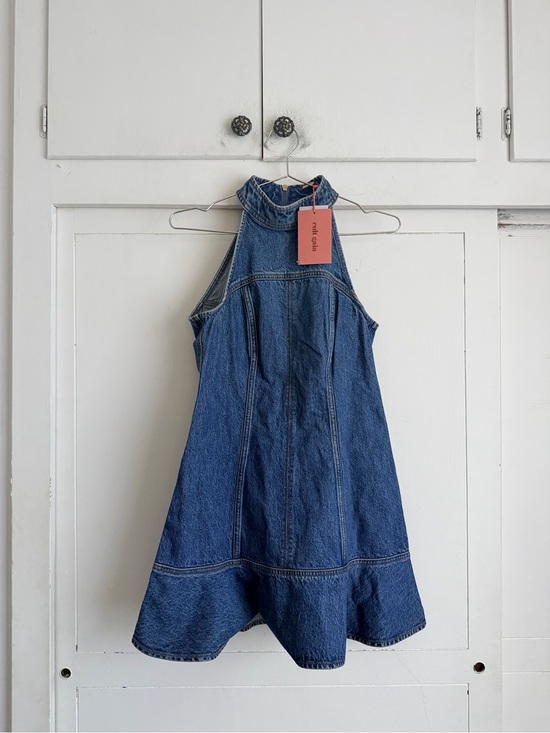 cult gaia Dresses & Skirts - Cult Gaia Neroli Dress - Medium Wash Blue Denim